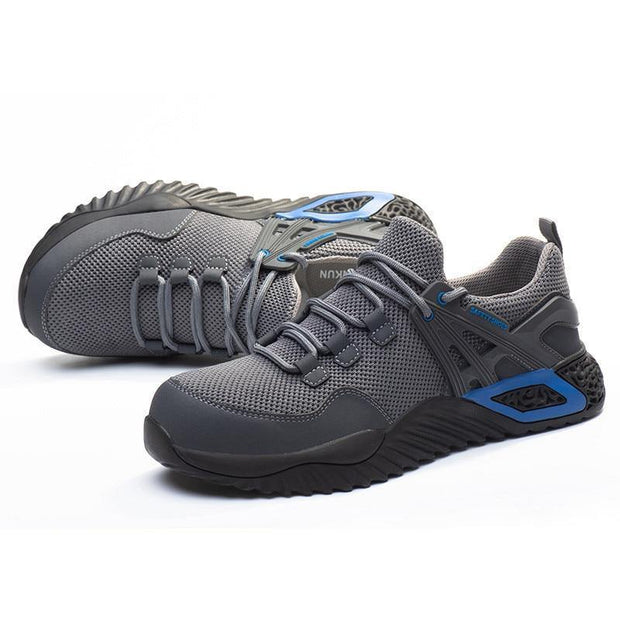 Men's Protective Shoes, Breathable Safety Shoes, Lightweight, Drop-Proof, Work, Puncture-Proof Safety Boots, Men's Casual Shoes - Ernadi