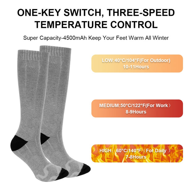 Heating Sock Three Modes Water Resistant Electric Warm Sock Set