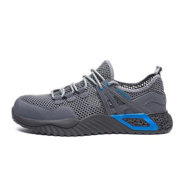 Men's Protective Shoes, Breathable Safety Shoes, Lightweight, Drop-Proof, Work, Puncture-Proof Safety Boots, Men's Casual Shoes - Ernadi