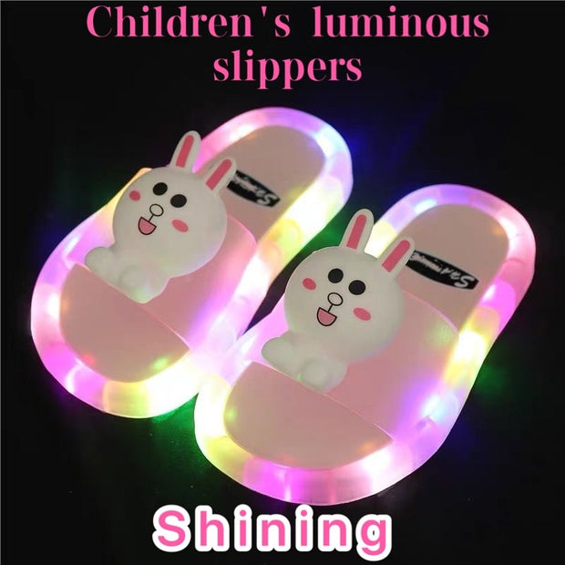 Light Up Slippers Children LED Slippers Baby Bathroom Sandals Kids Shoes for Girl  Boys Flip Flops  Toddler