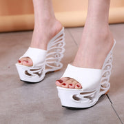 Hollow out High Heels Slippers Wedge Casual Shoes