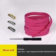 1 Pair Elastic Magnetic 1 Second Locking ShoeLaces Creative Quick No Tie Shoe laces Kids Adult Unisex Shoelace Sneakers Shoe Laces