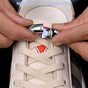 1 Pair Elastic Magnetic 1 Second Locking ShoeLaces Creative Quick No Tie Shoe laces Kids Adult Unisex Shoelace Sneakers Shoe Laces