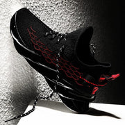Athletic Breathable Lace-up Blade Sneakers - Ernadi