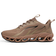 Men Jogging Sports Shoes Lace-up Athletic Breathable Blade Sneakers - Ernadi