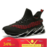 Athletic Breathable Lace-up Blade Sneakers - Ernadi