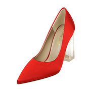 Transparent PU Heel Female Office Shoes