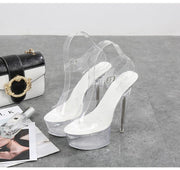 Luminous High Heel Transparent Sandals - Ernadi