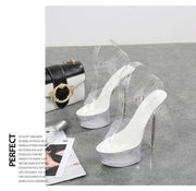 Luminous High Heel Transparent Sandals - Ernadi