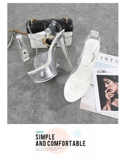 Luminous High Heel Transparent Sandals - Ernadi