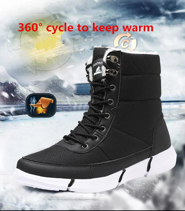 Waterproof Snow Boots With Fur Plush Warm Unisex Boot - Ernadi