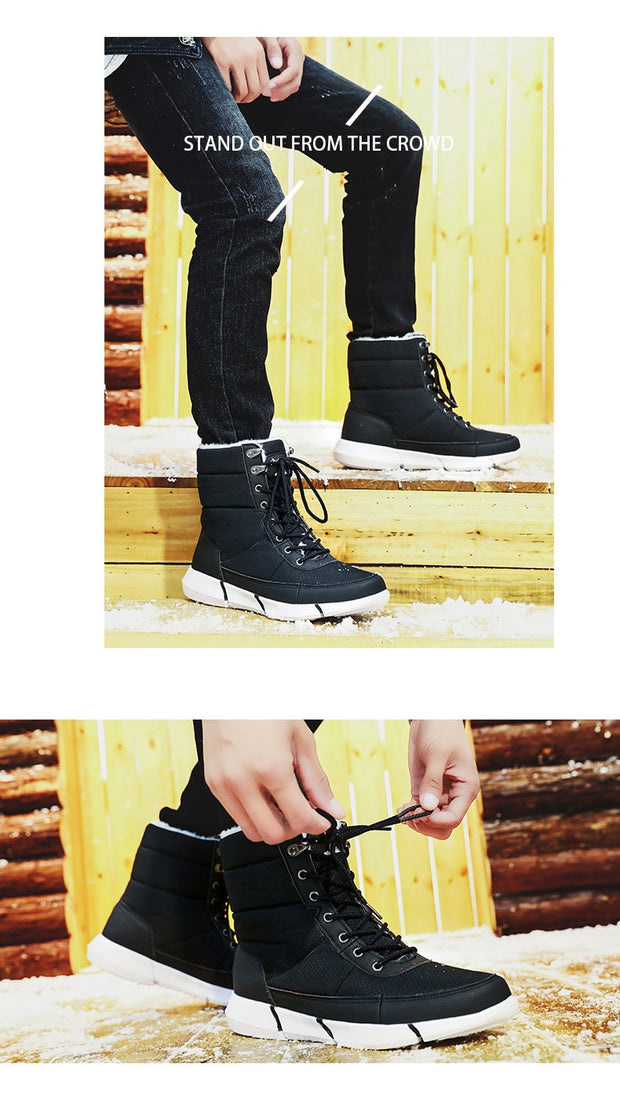 Waterproof Snow Boots With Fur Plush Warm Unisex Boot - Ernadi