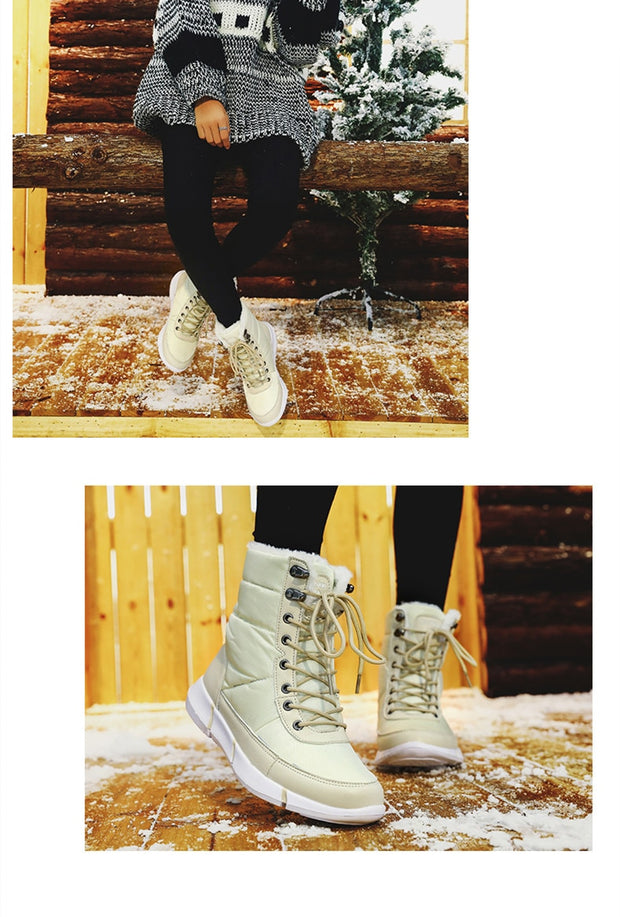 Waterproof Snow Boots With Fur Plush Warm Unisex Boot - Ernadi