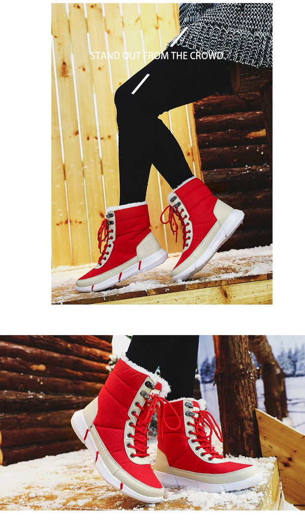 Waterproof Snow Boots With Fur Plush Warm Unisex Boot - Ernadi