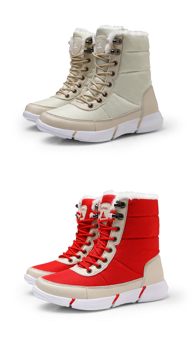 Waterproof Snow Boots With Fur Plush Warm Unisex Boot - Ernadi