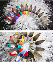 Transparent PU Heel Female Office Shoes