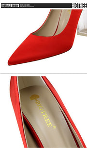 Transparent PU Heel Female Office Shoes