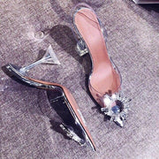Peep Toe Pumps Transparent PVC Shoes High Heels Clear Ladies Sandals - Ernadi