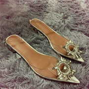 Peep Toe Pumps Transparent PVC Shoes High Heels Clear Ladies Sandals - Ernadi