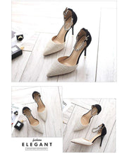 Summer Women Shoes Pointed Toe Pumps Cotton Fabric 9CM Thin High Heels Dress Casual Basic Wedding Shoes Black gold - Ernadi