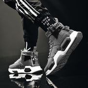 High Top Leather Sneakers Casual Non-slip Breathable Men Shoes - Ernadi