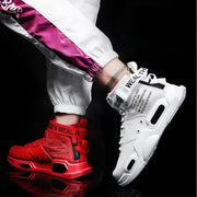 High Top Leather Sneakers Casual Non-slip Breathable Men Shoes - Ernadi