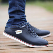 Men's PU Leather Business Casual Shoes for Man Outdoor Breathable Sneakers Male Fashion Loafers Walking Footwear Tenis Feminino - Ernadi