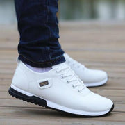 Men's PU Leather Business Casual Shoes for Man Outdoor Breathable Sneakers Male Fashion Loafers Walking Footwear Tenis Feminino - Ernadi