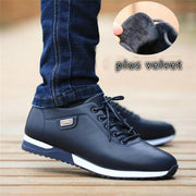 Men's PU Leather Business Casual Shoes for Man Outdoor Breathable Sneakers Male Fashion Loafers Walking Footwear Tenis Feminino - Ernadi