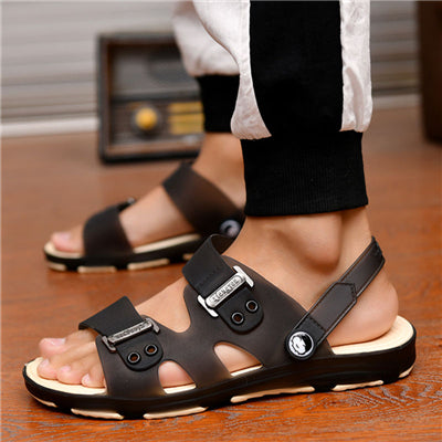 Male Fashion High Quality Plus Size Home & Beach Sandals Men Casual Durable Anti Skid Peep Toe Summer Sandals Sandalias A5756