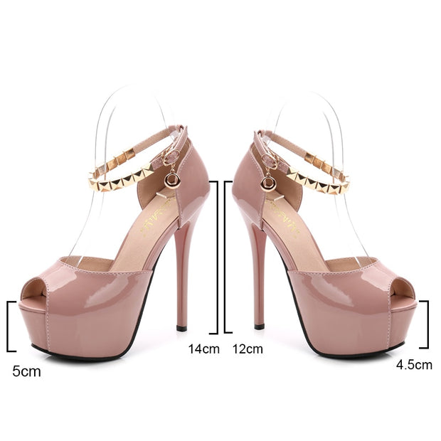 Peep Toe High heels Pumps Women Shoes heels sandals wedding shoes - Ernadi