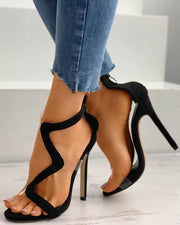 High Heels Transparent Snake-Shaped Women Sandals Stiletto Heel Gladiator Pumps Women Shoes - Ernadi