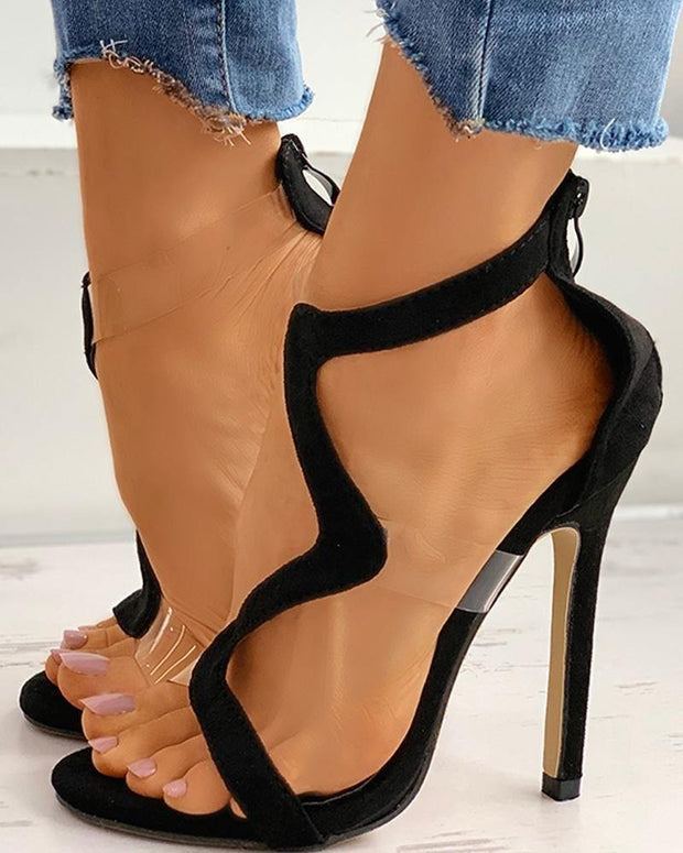 High Heels Transparent Snake-Shaped Women Sandals Stiletto Heel Gladiator Pumps Women Shoes - Ernadi