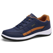 Men Sneakers Casual Shoes Breathable Lace up Mens Spring Leather Shoes Men - Ernadi