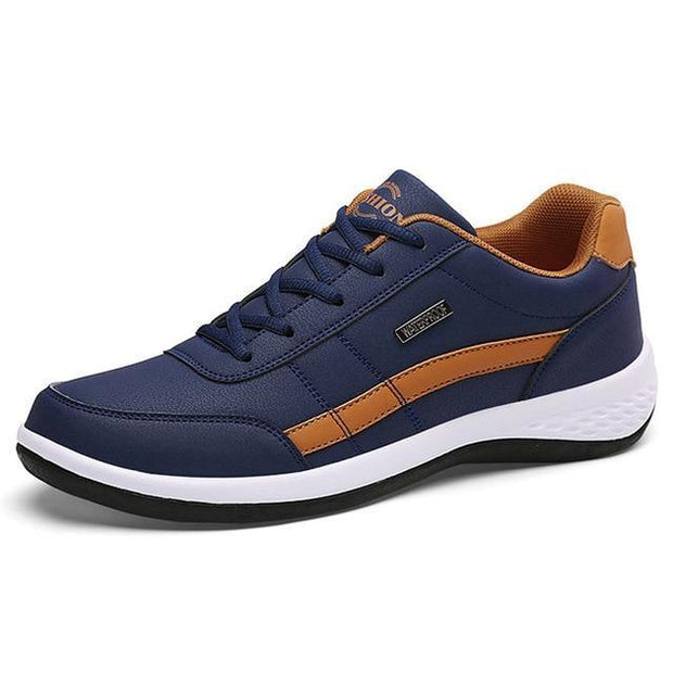 Men Sneakers Casual Shoes Breathable Lace up Mens Spring Leather Shoes Men - Ernadi