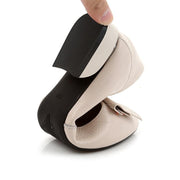 Thick Heel Ladies Pumps Genuine Leather Pointed Toe Square Heels Handmade Shoes Women - Ernadi