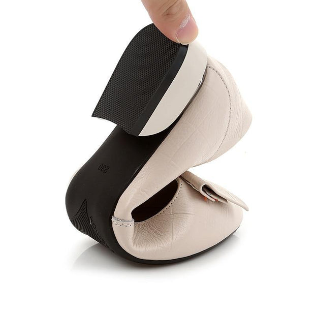 Thick Heel Ladies Pumps Genuine Leather Pointed Toe Square Heels Handmade Shoes Women - Ernadi