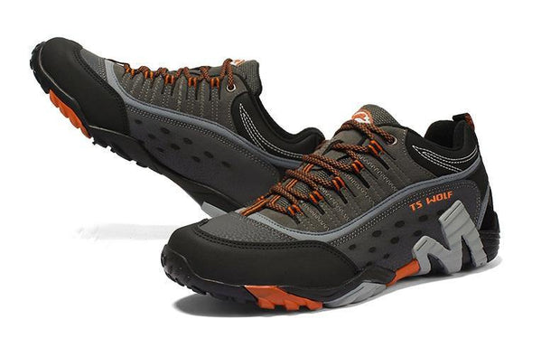 Outdoor Trekking Shoes Men Waterproof Hiking Shoes Mountain Boots Genuine Leather Woodland Hunting Tactical Shoes - Ernadi