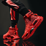 High Top Leather Sneakers Casual Non-slip Breathable Men Shoes - Ernadi