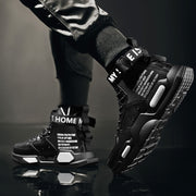 High Top Leather Sneakers Casual Non-slip Breathable Men Shoes - Ernadi