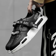 High Top Leather Sneakers Casual Non-slip Breathable Men Shoes - Ernadi