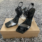Ankle Cross Strap Sandals Peep Toe Summer High Heels Pumps