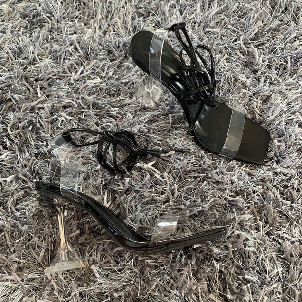 Ankle Cross Strap Sandals Peep Toe Summer High Heels Pumps