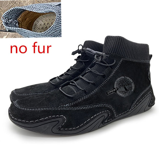 Suede Leather Men Loafers Slip on Men Driving Shoes Soft Moccasin Sneakers - Ernadi