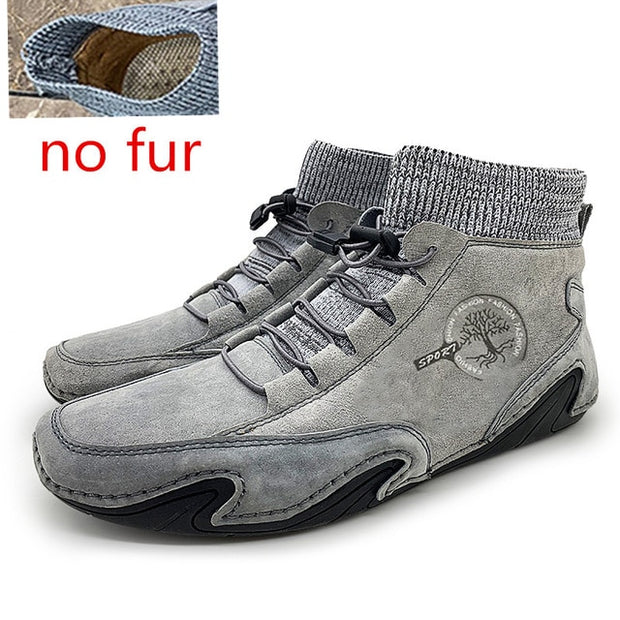 Suede Leather Men Loafers Slip on Men Driving Shoes Soft Moccasin Sneakers - Ernadi