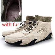 Suede Leather Men Loafers Slip on Men Driving Shoes Soft Moccasin Sneakers - Ernadi