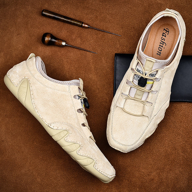 Suede Leather Men Loafers Slip on Men Driving Shoes Soft Moccasin Sneakers - Ernadi