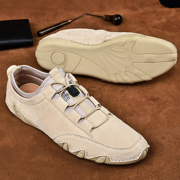 Suede Leather Men Loafers Slip on Men Driving Shoes Soft Moccasin Sneakers - Ernadi