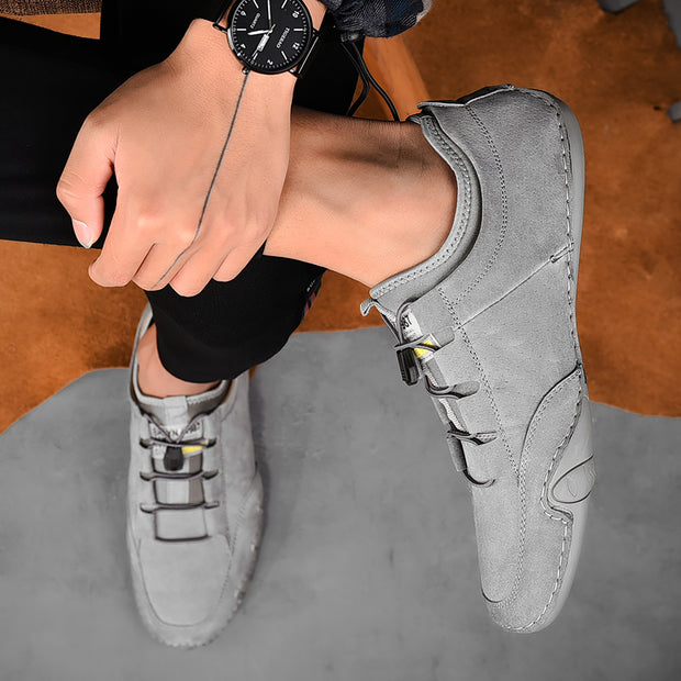 Suede Leather Men Loafers Slip on Men Driving Shoes Soft Moccasin Sneakers - Ernadi
