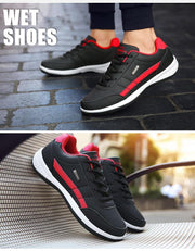 Men Sneakers Casual Shoes Breathable Lace up Mens Spring Leather Shoes Men - Ernadi